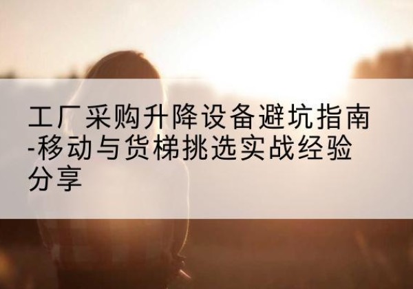 靖远移动式升降机怎么选-工厂采购升降设备避坑指南-移动与货梯挑选实战经验分享