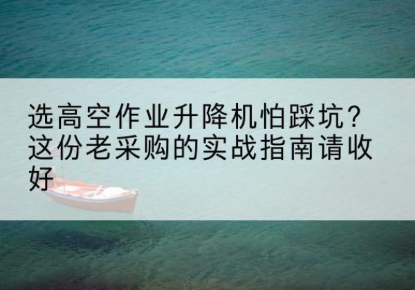靖远高空作业升降机厂家推荐-选高空作业升降机怕踩坑？这份老采购的实战指南请收好